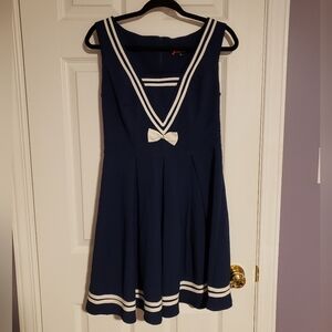 Navy and white sailor dress